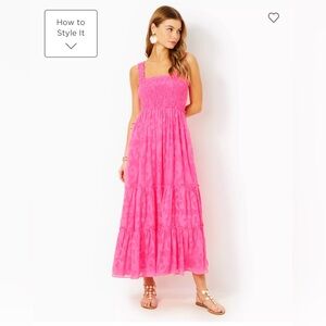Lilly Pulitzer Hadley Smocked Maxi Dress